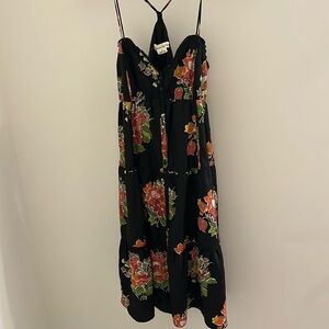 American Eagle black floral dress